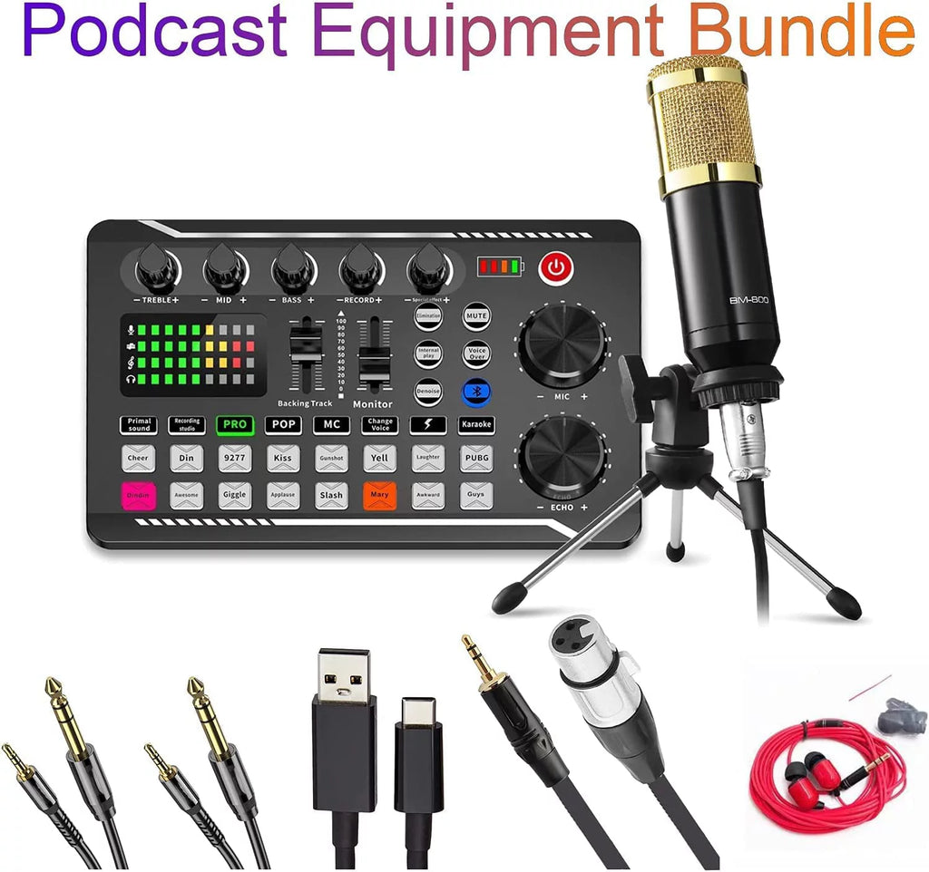 Condenser Microphone with Tripod Stand and Audio Mixer L26323