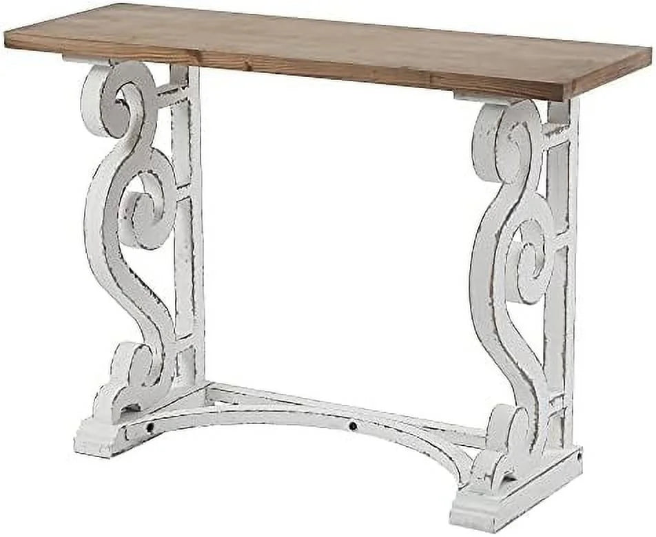 35'' 2-Drawer Wood Entryway Table Washed White H3886