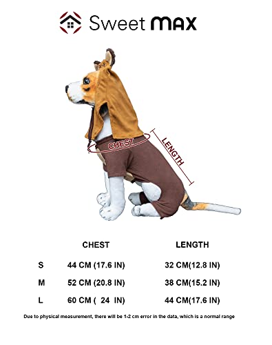 Pet Costume Ears Hat Sweater Furry Clothes for Dogs Cats U44577