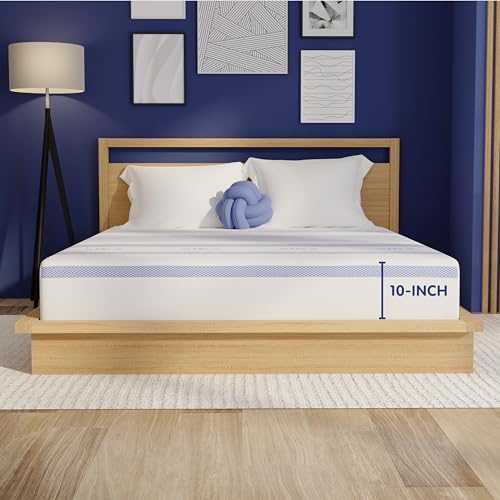 Gel Memory Foam Mattress, 12-Inch Queen White I546685