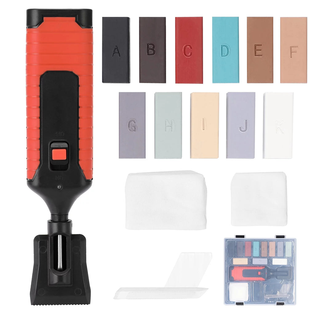 Ceramic Tile Repairing Tool Set with 11 Wax Bar J6502