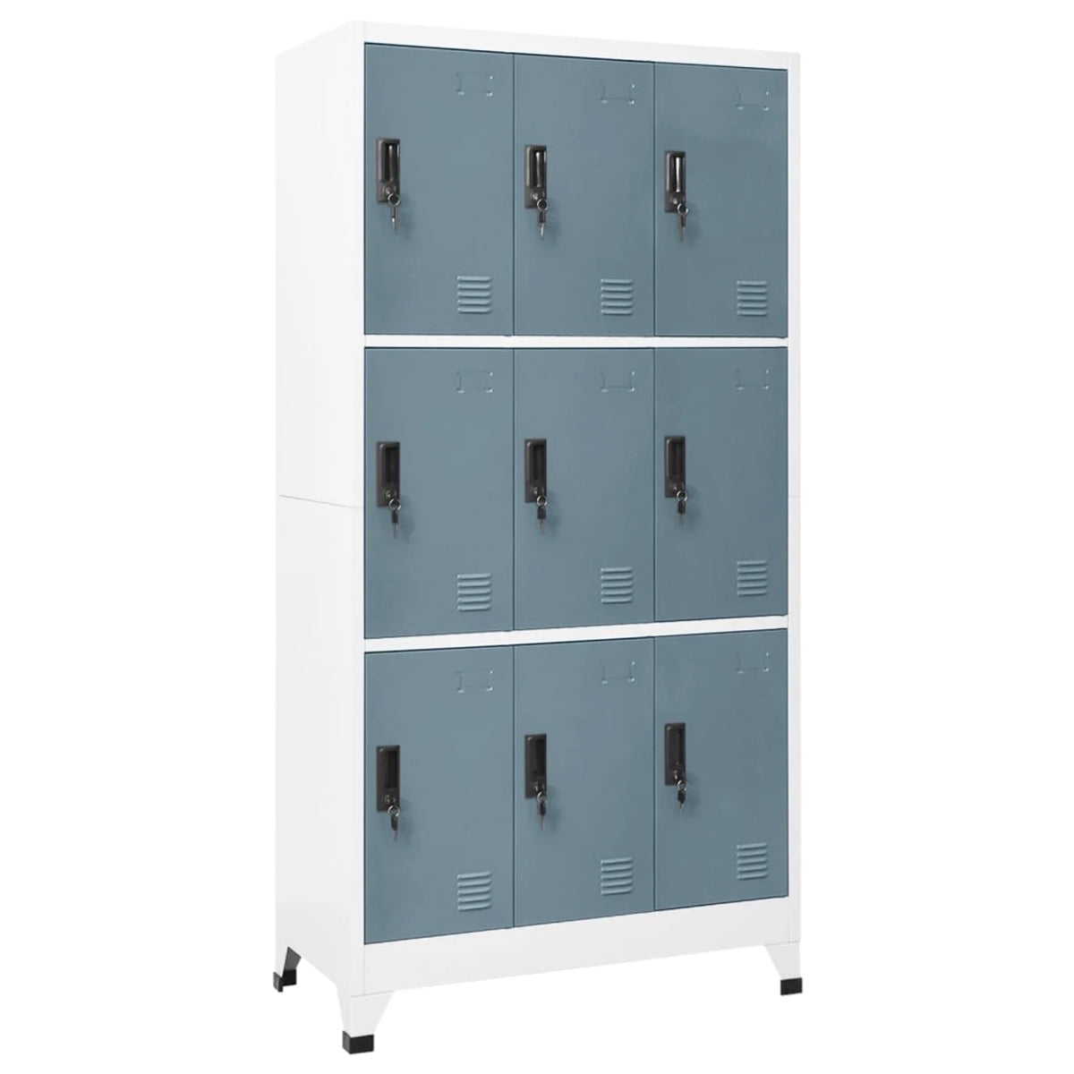 9 Lockable Doors Steel Storage Cabinet Y19020