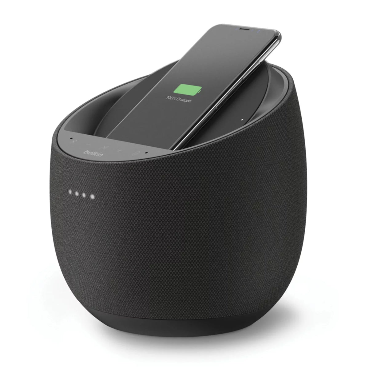 Portable Bluetooth Speaker with Wireless Phone Charger, Black N402