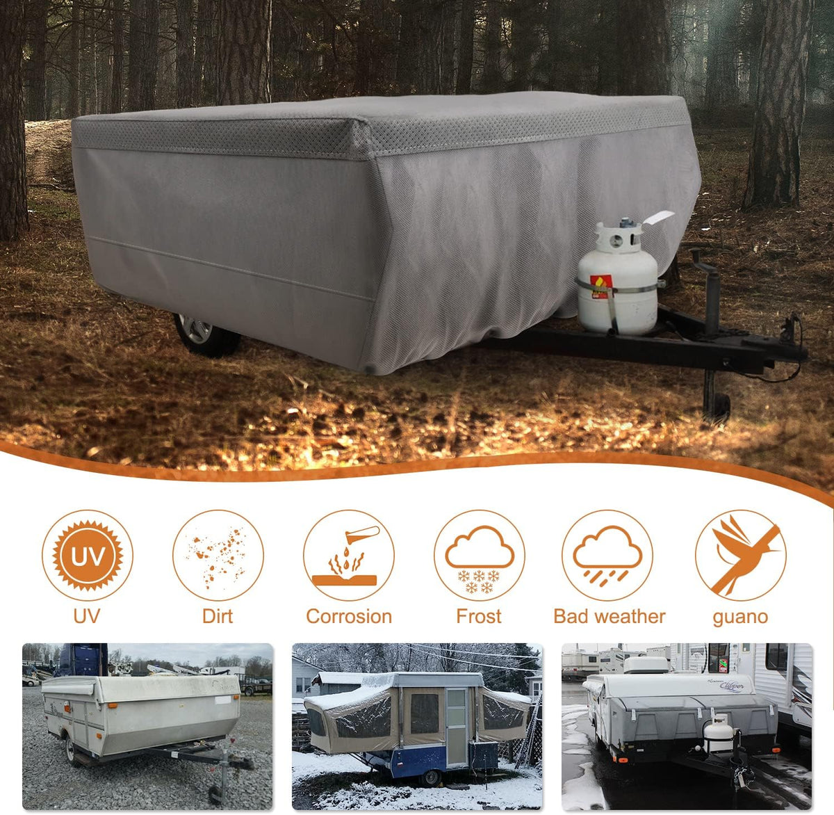 Pop up Folding Camper Cover RV Trailer (10'-12') V85975