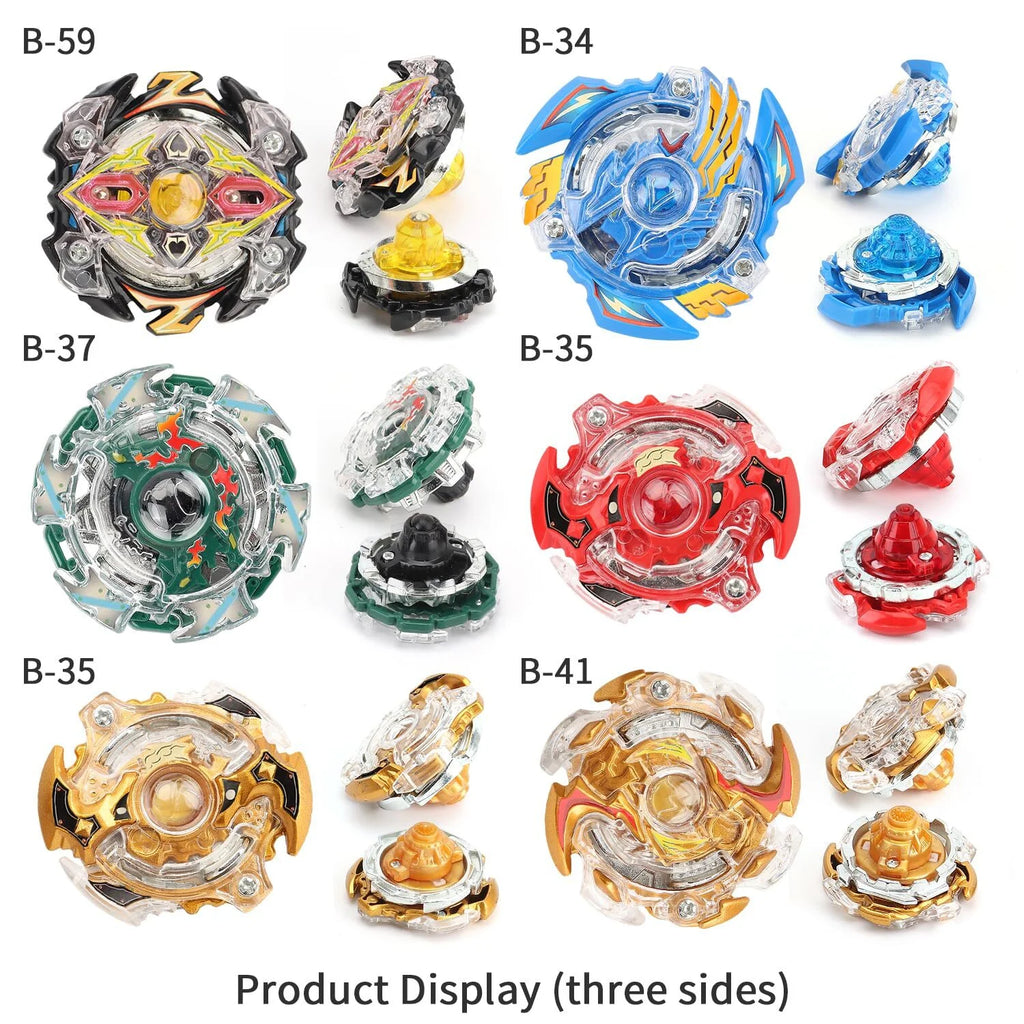 Bey Battling Top Burst Gyro Toy Set, 12 Spinning Tops 3 Launchers 1 Grip M370