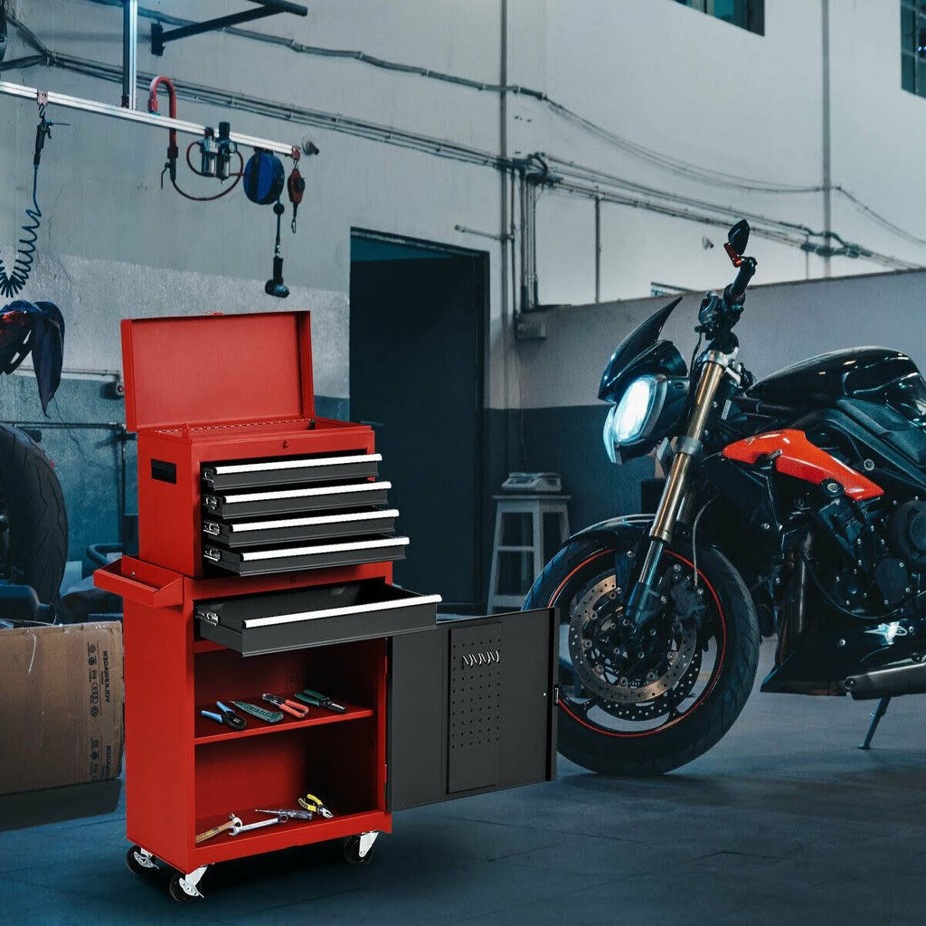 2-in-1 Tool Chest & Cabinet with 5 Sliding Drawers O92699