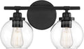 Satin Nickel 2-Light Bathroom Vanity Light W712