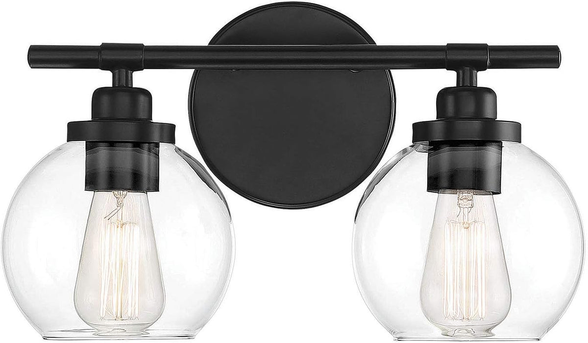 Satin Nickel 2-Light Bathroom Vanity Light W712