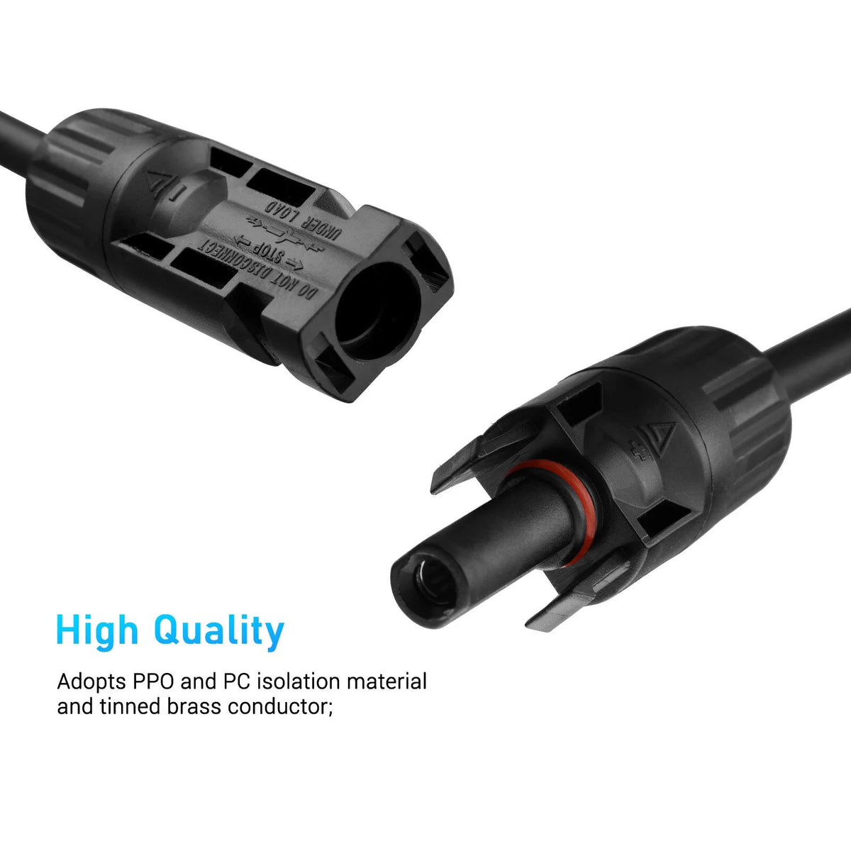4-Way Solar Cable Connector Self-locking IP67 Waterproof 12AWG D1940