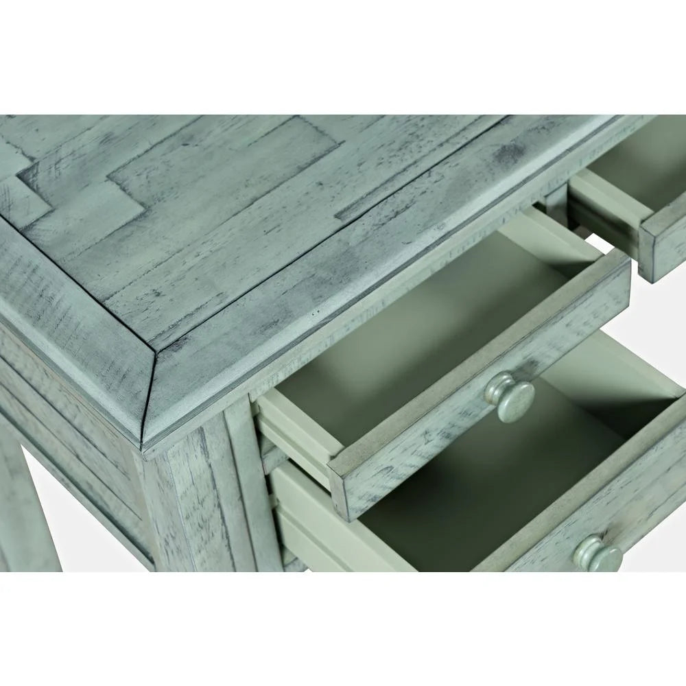 Distressed Acacia USB Charging Desk F9301