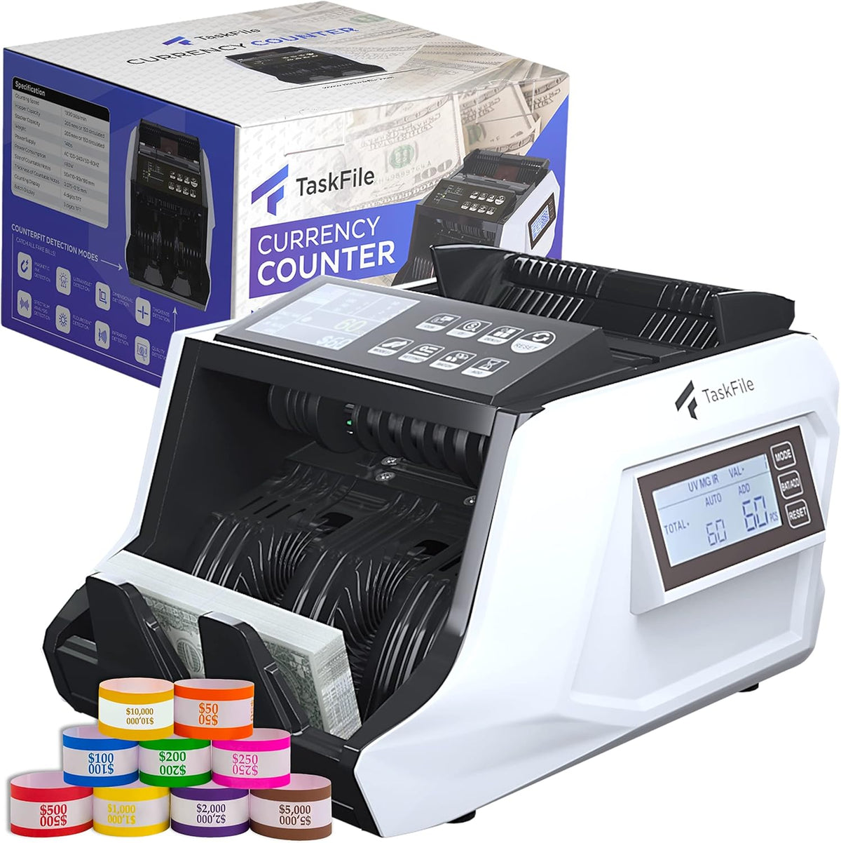 Portable Money Counter Machine with Bill Straps T94537