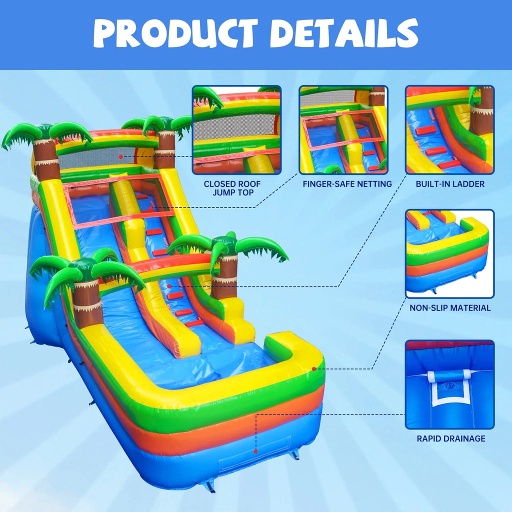 21 ft Inflatable Water Slide with Air Blower Y95691