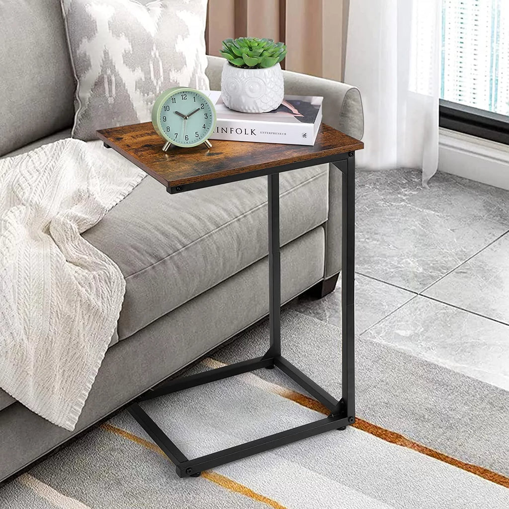 C Shape Side Table Set of 2 Brown S959