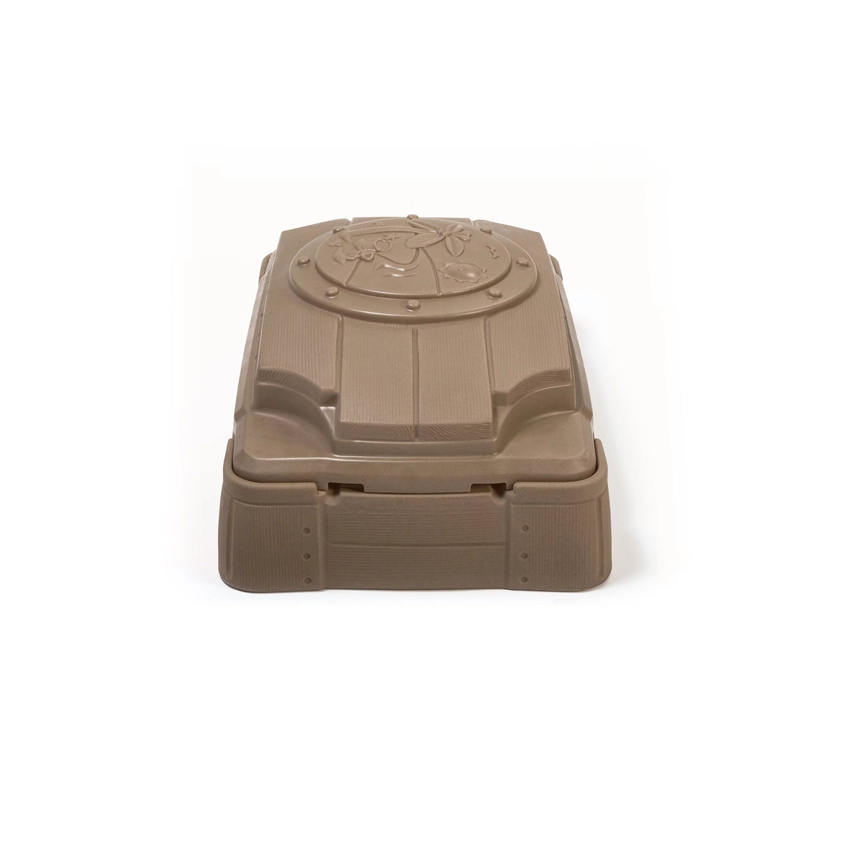 Brown Plastic Kids Sandbox with Cover K587322