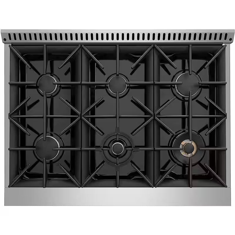 5.2 cu. ft. 6-Burner Gas Range with Convection Oven and Griddle in Stainless Steel Y691