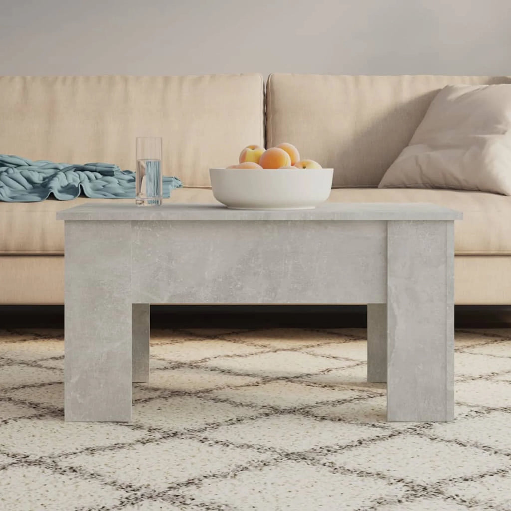 Coffee Table Concrete Gray Engineered Wood I670