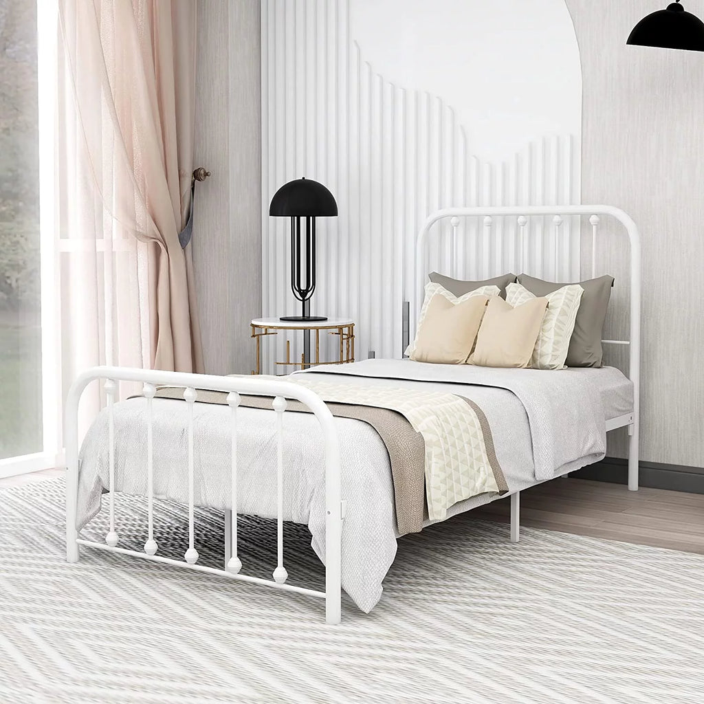 Sturdy Metal Platform Twin Bed Frame K808638