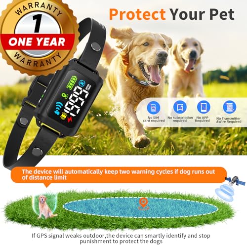 Wireless GPS Dog Fence with Shock Collar O763401