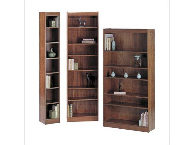 7-Shelf Veneer Bookcase Medium Oak V617589