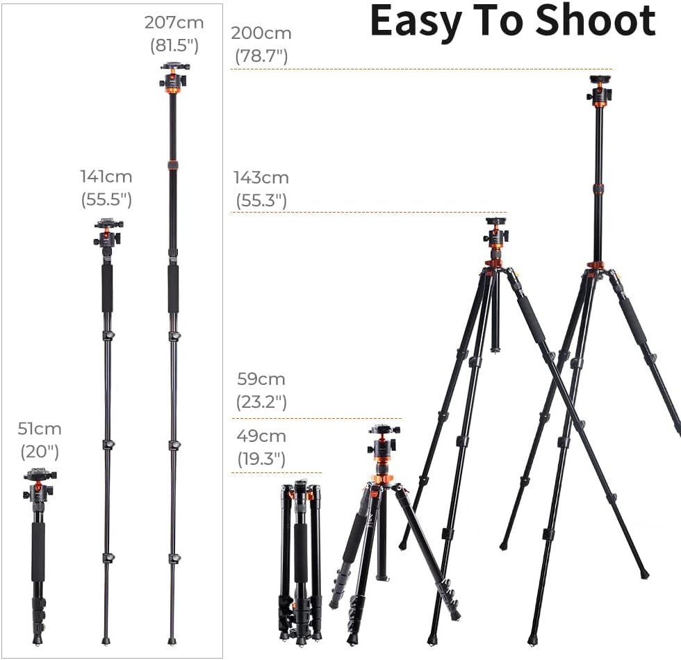 78 inch Aluminum Camera Tripod with 360 Degree Ball Head, Pack of 2 A7671