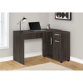 Brown Oak Computer Desk with Storage Cabinet T1510