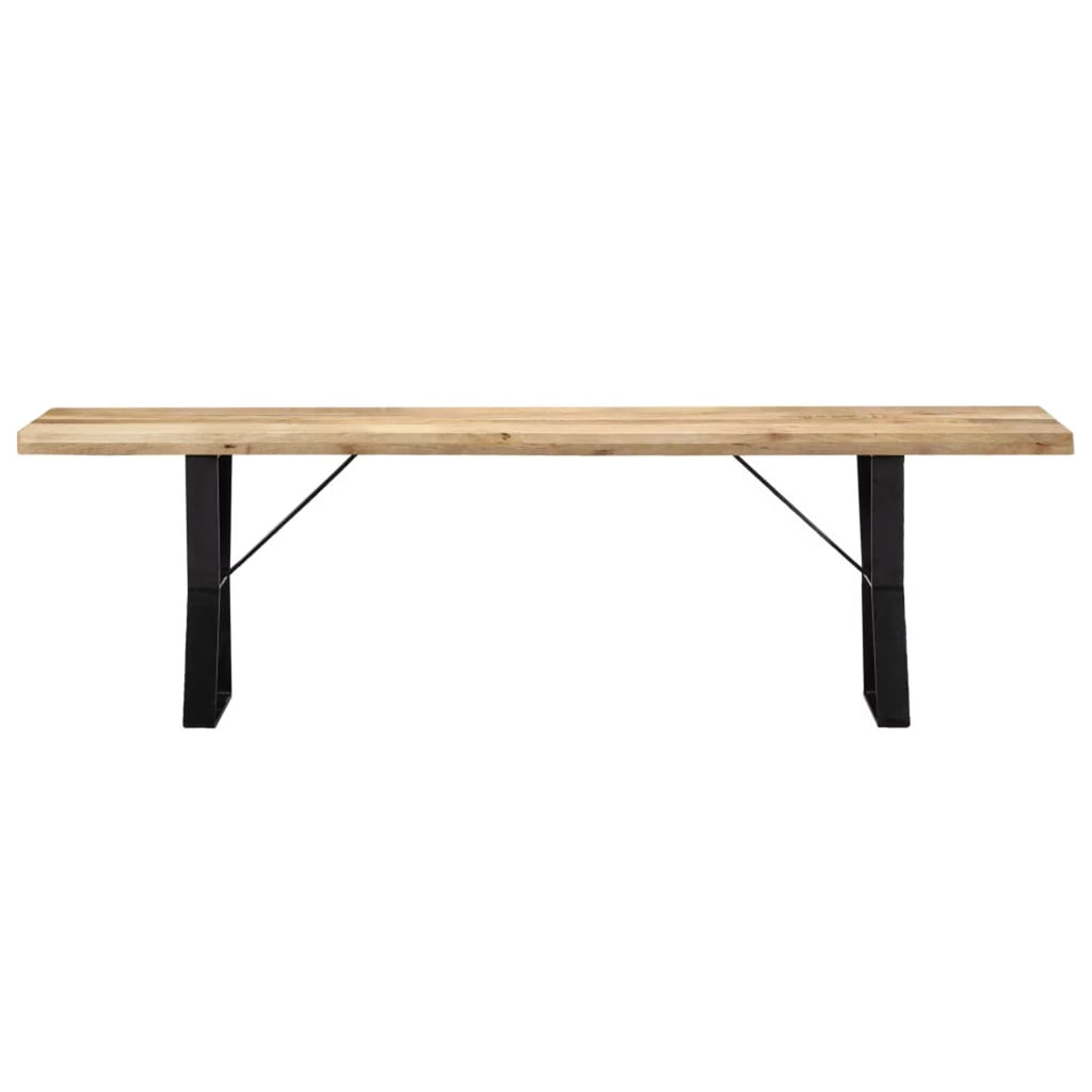 63" Solid Mango Wood Bench D360
