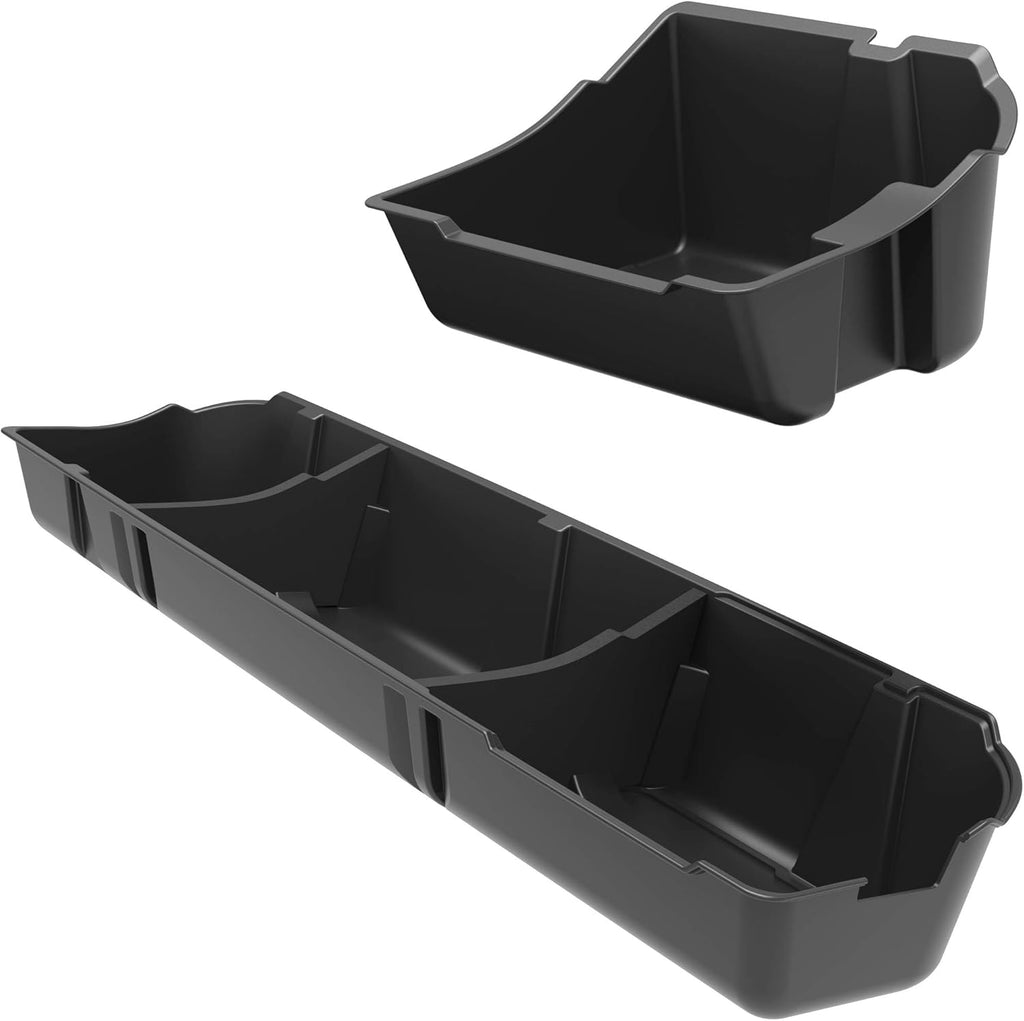 Under Seat Storage Box Textured Black 2-in-1 Design V9967