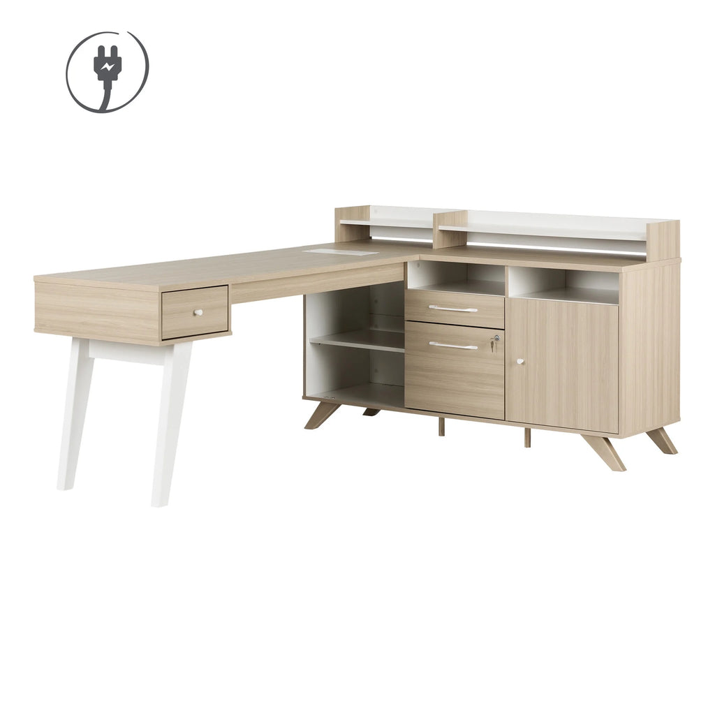 L-Shaped Desk with Power Bar S779400