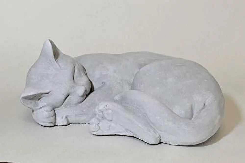 Antique Gray Cat Garden Statue U6754