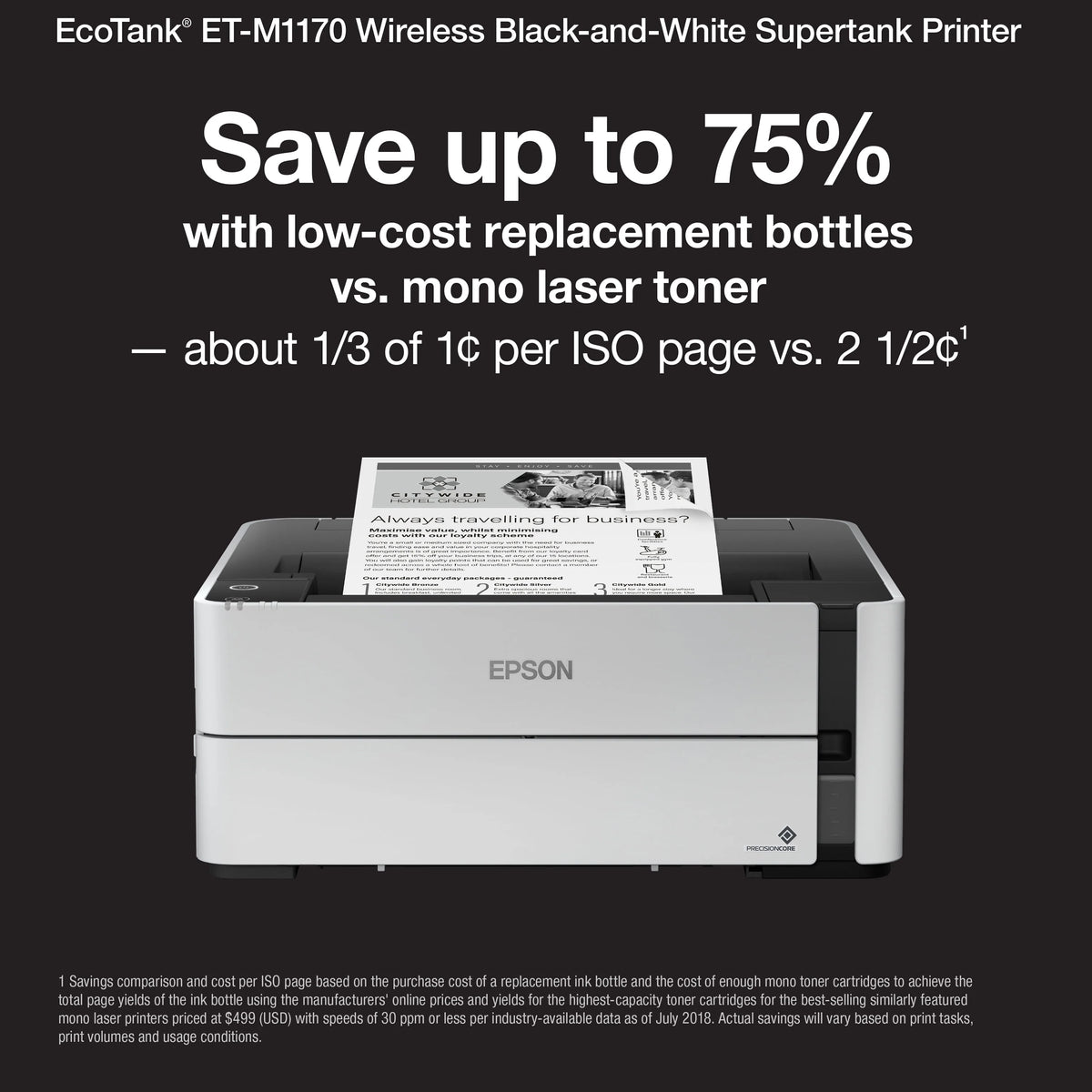 Wireless Monochrome Supertank Printer Q487