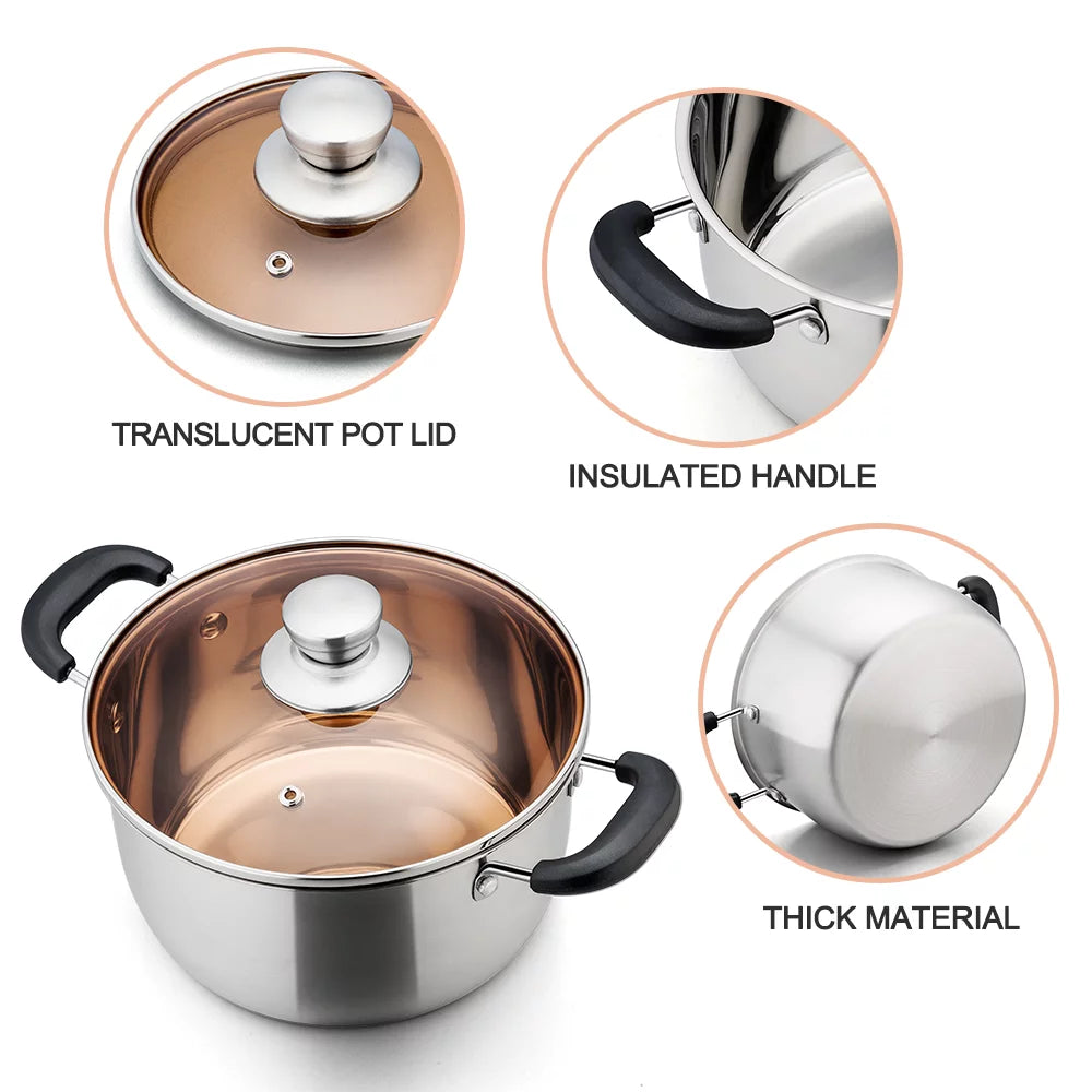 4 Quart Stainless Steel Stockpot with Lid Z42694