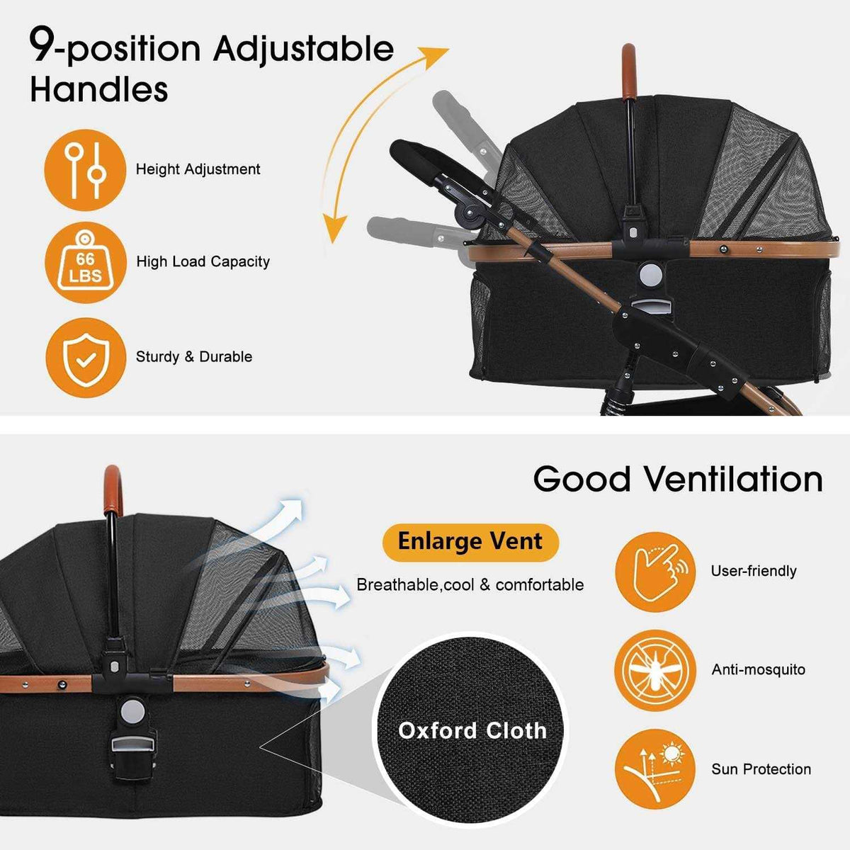 Folding 4 Wheels Pet Stroller Z413379