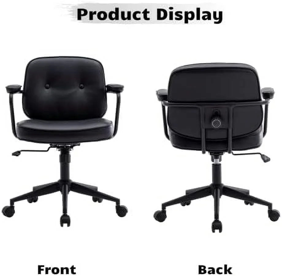 Beige Linen Fabric Armless Office Chair with Wheels D5164