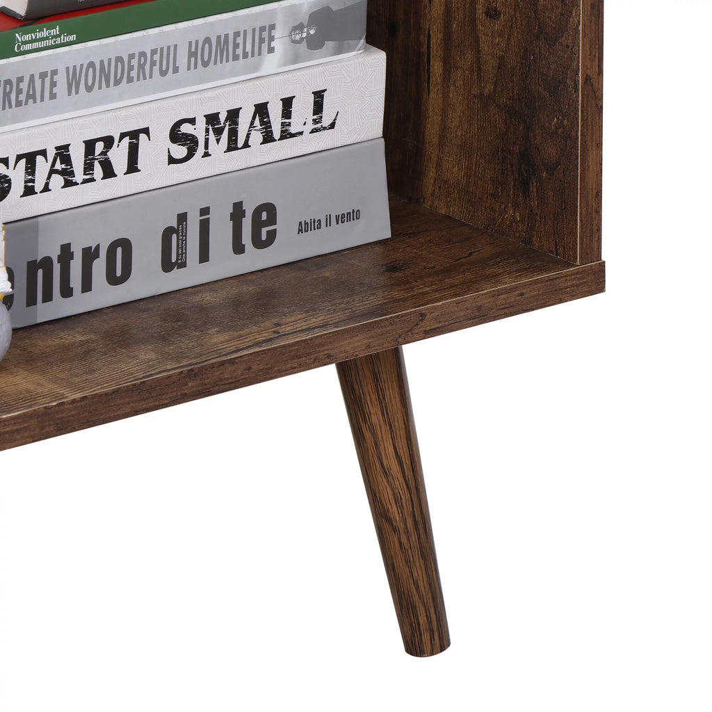 Brown Wood Frame Coffee Table with Storage Shelf Y50033