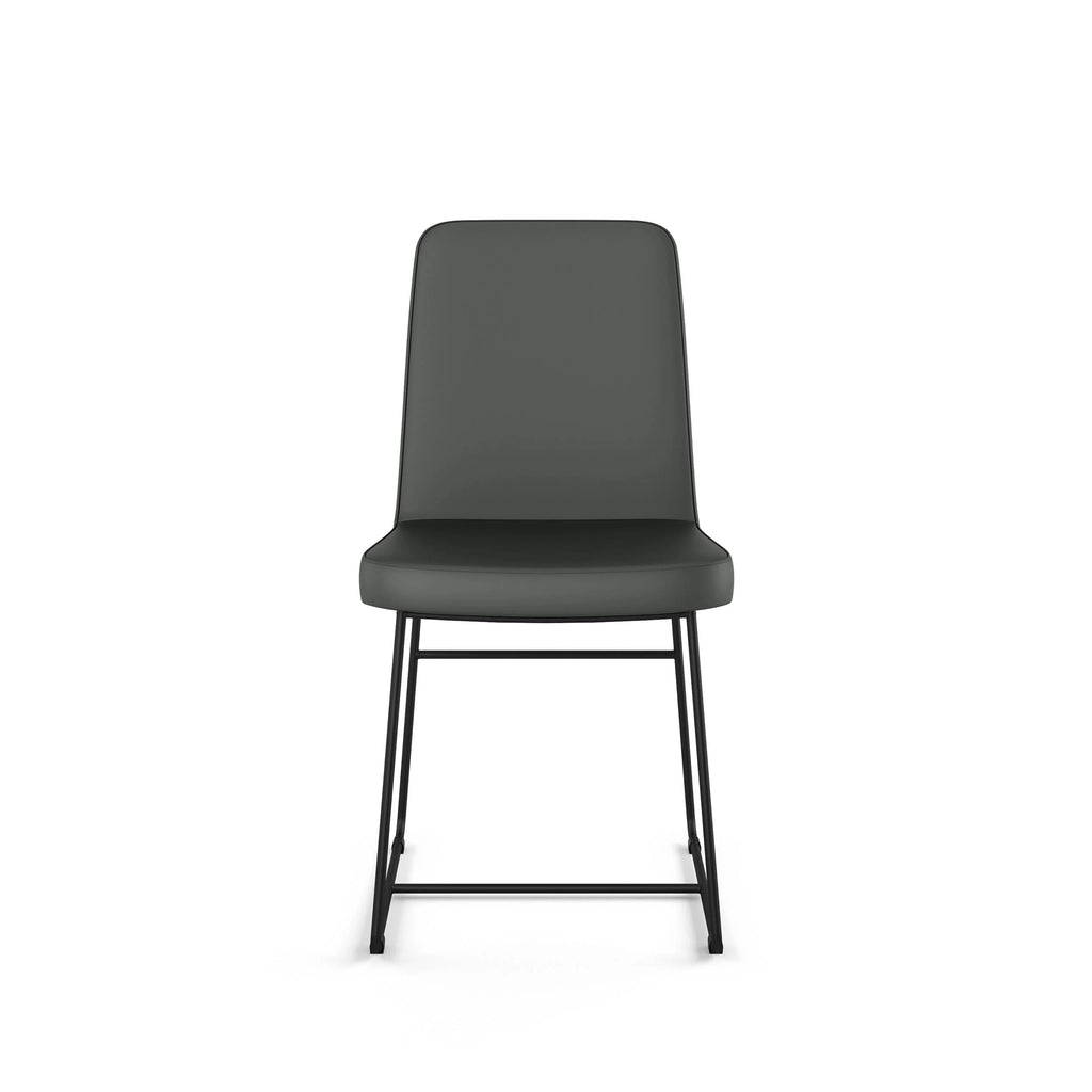 Dark Grey Faux Leather Dining Chair B5916