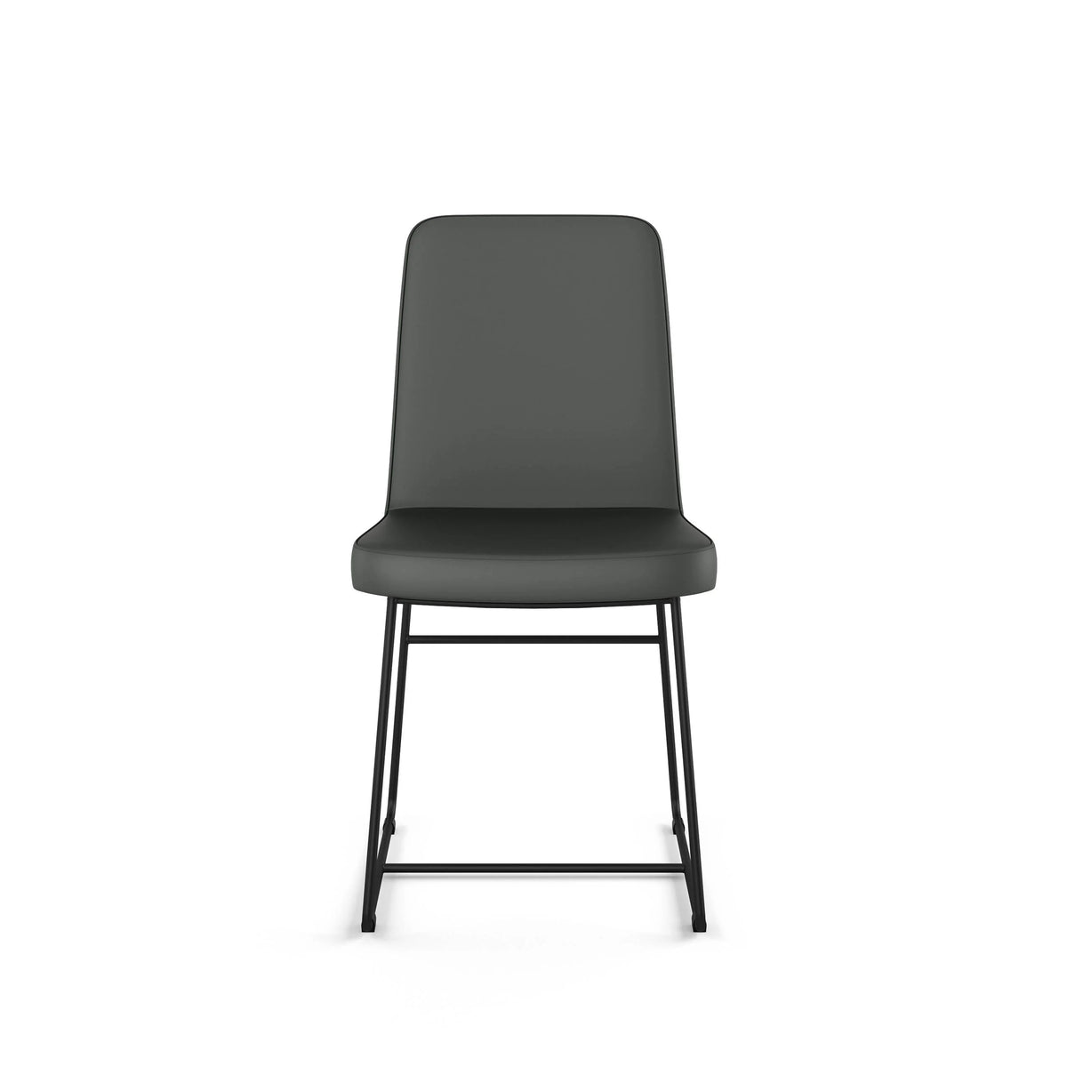 Dark Grey Faux Leather Dining Chair B5916
