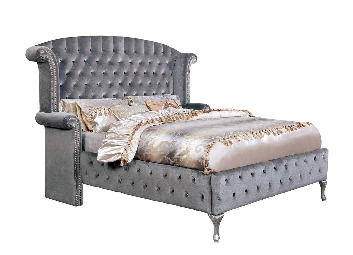 Gray Solid Wood Bedroom Set 3pcs O572