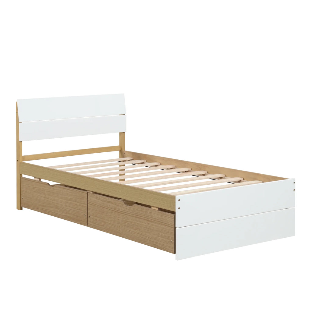 Twin Bed Frame with 2 Drawers P848049