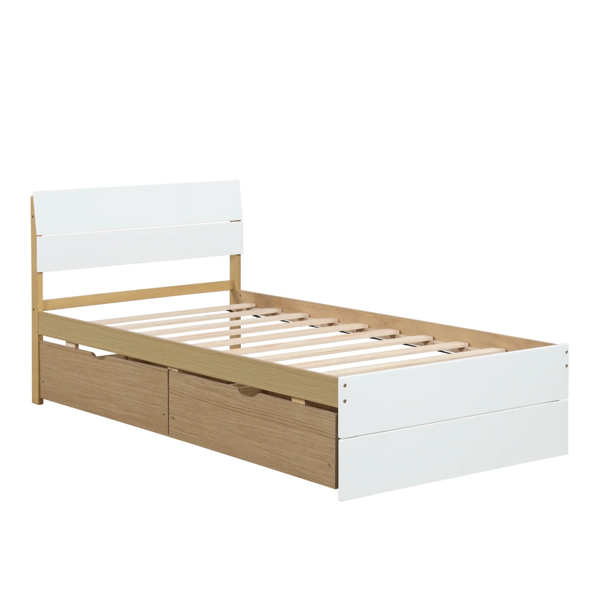 Twin Bed Frame with 2 Drawers P848049