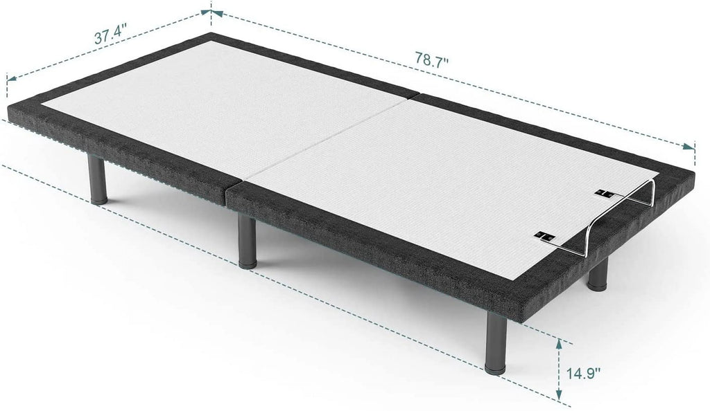 Twin Adjustable Bed Frame with 3-Speed Massage T15276