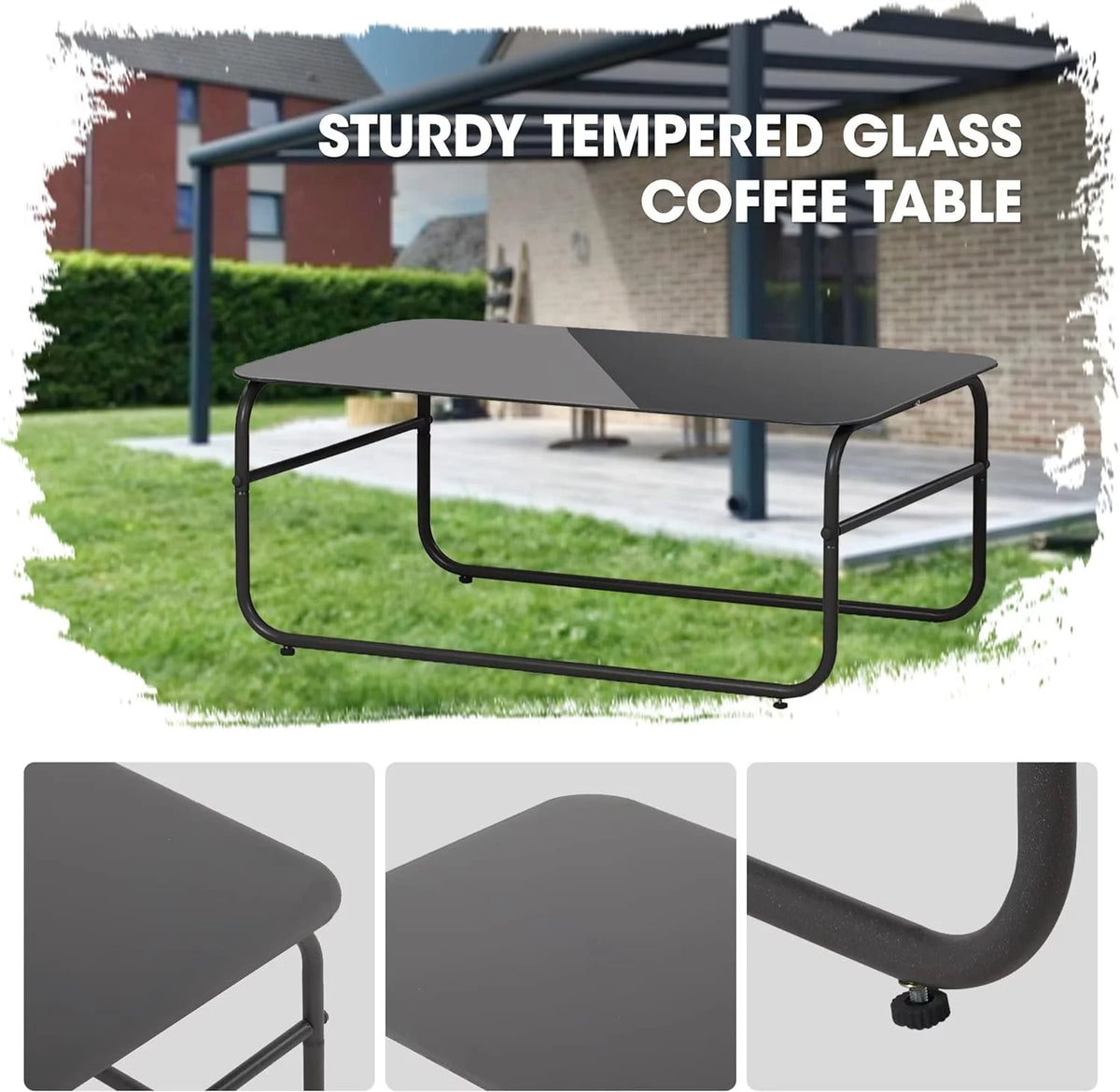 4 Piece Metal Outdoor Conversation Set with Cushions G937191