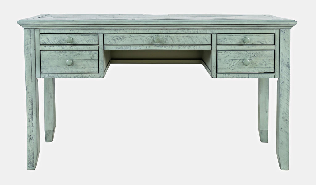 Distressed Acacia USB Charging Desk F9301