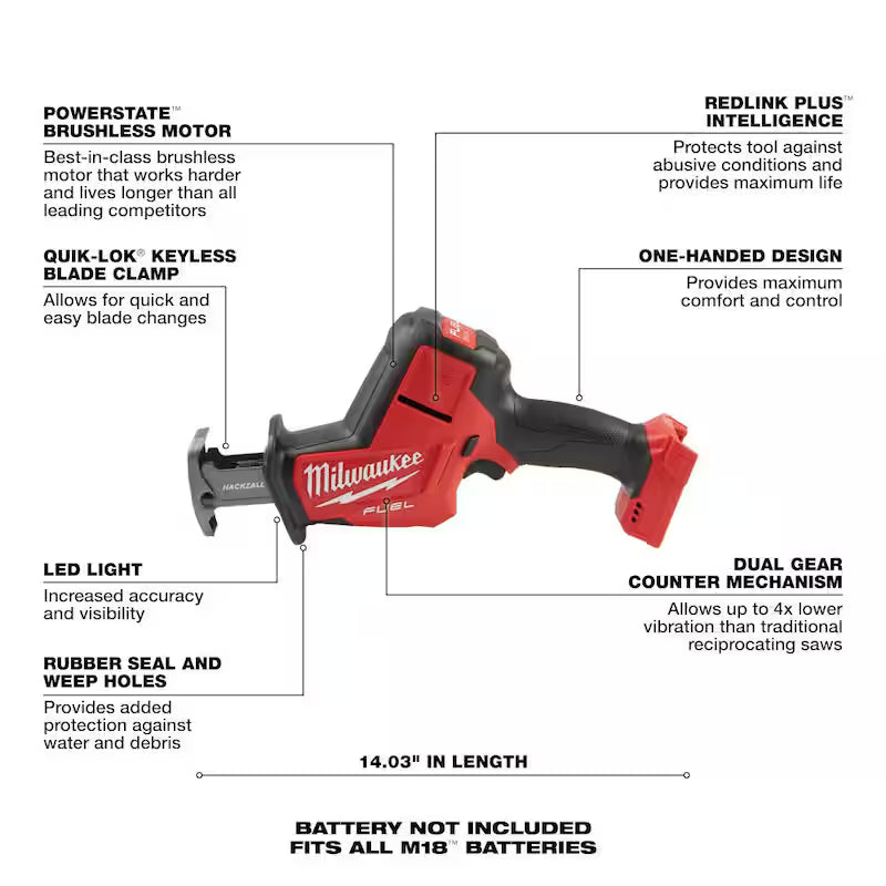 18V Lithium-Ion Brushless Cordless Deep Cut Band Saw with Reciprocating Saw O1911