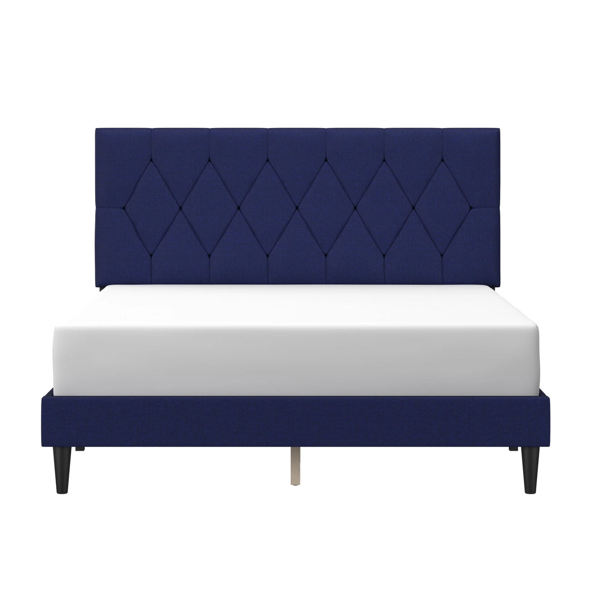 Gray Diamond Tufted Upholstered Queen Platform Bed J4598