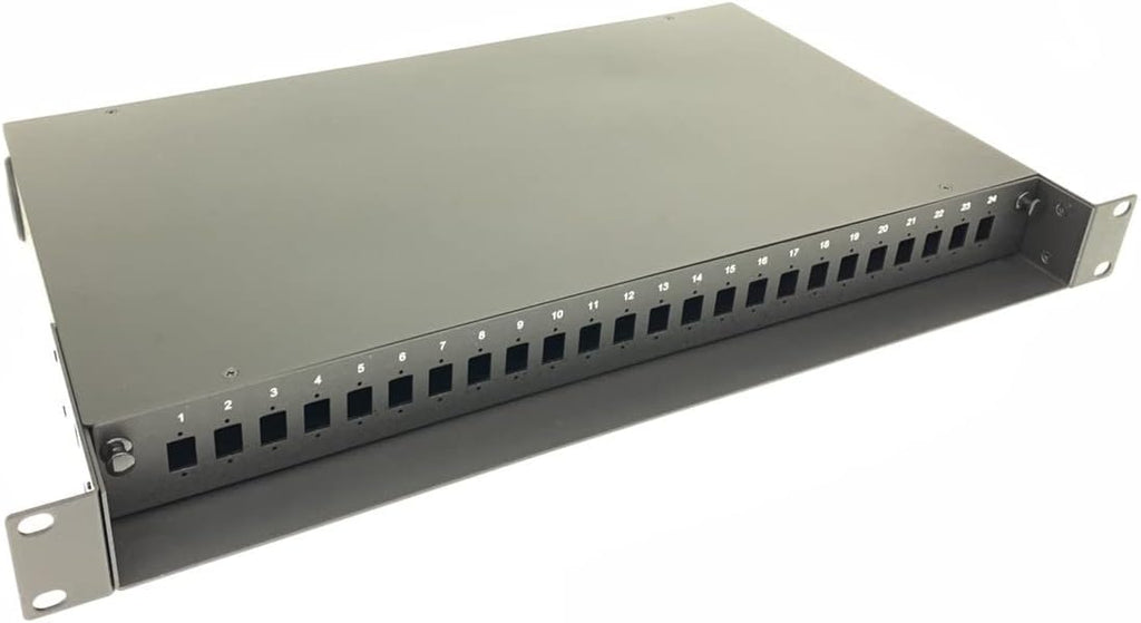 1U 19 24 Port SC Simplex/LC Duplex Fiber Optic Rack Mount Patch Panel Aluminum Alloy Pack of 2 G7699