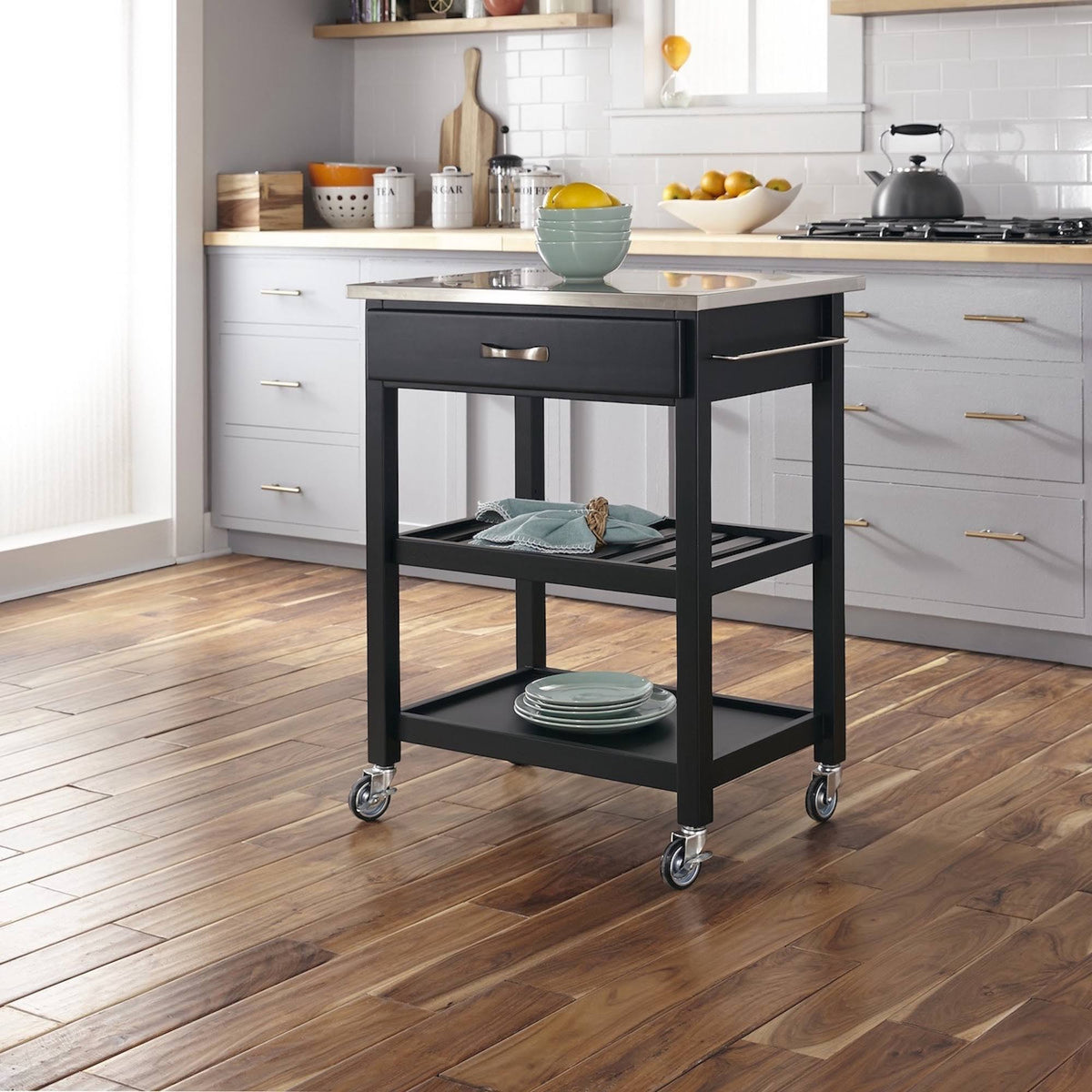 Black Kitchen Cart C5007