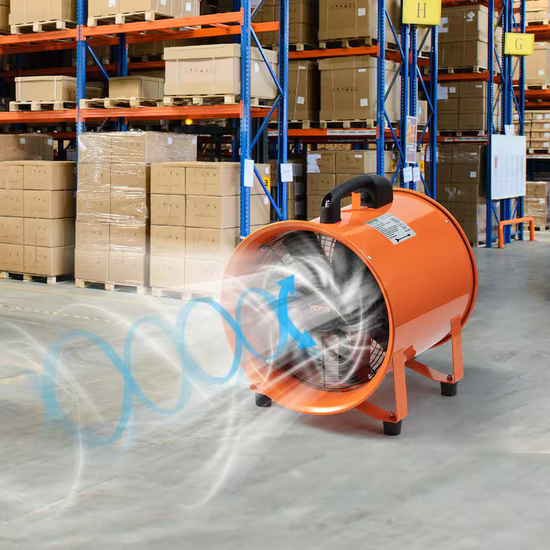 Orange 10 in. Heavy Duty Blower Fan with 33 ft. Duct Hose V760220