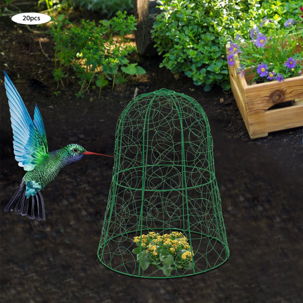 20 Packs Garden Chicken Wire Cloche 13" x 16" Plant Protector Cover Dome Metal Garden Protection Cage Z472157