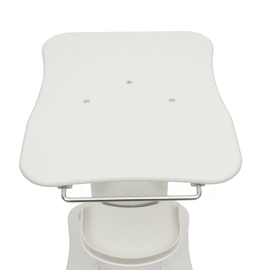 Rolling Trolley Cart Beauty Machine Stand, 4 Wheels Hair Salon Alluminum Alloy White Beauty Cart G365