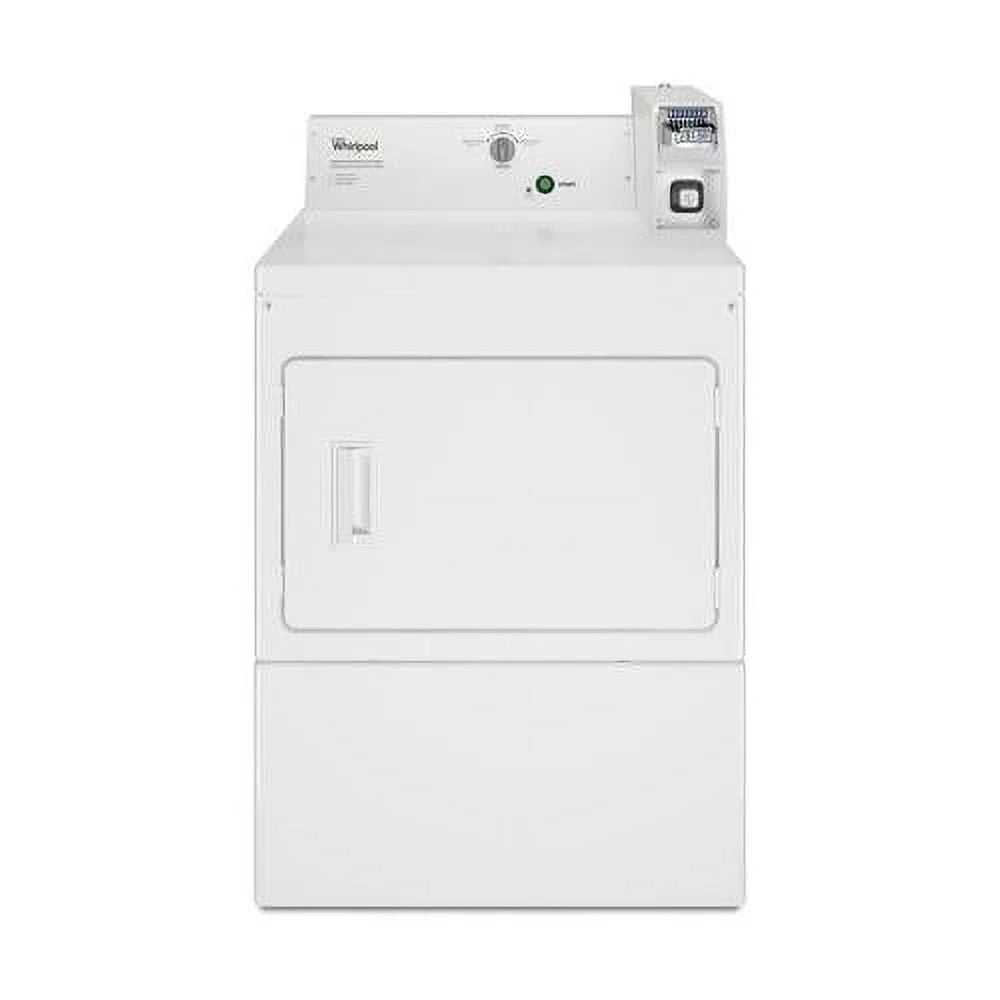 Commercial 7.4 cu. ft. Coin Operated Gas Dryer in White Z8003